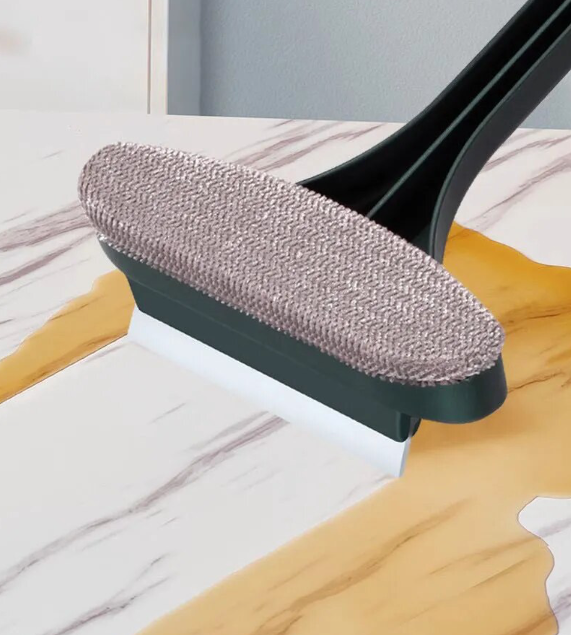 Dvipusis valymo šepetys ilga rankena - Originalu-pigu