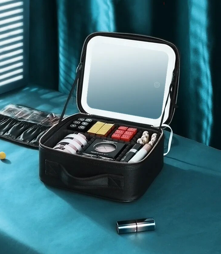 Didelė kosmetinė su LED veidrodžiu - Originalu-pigu