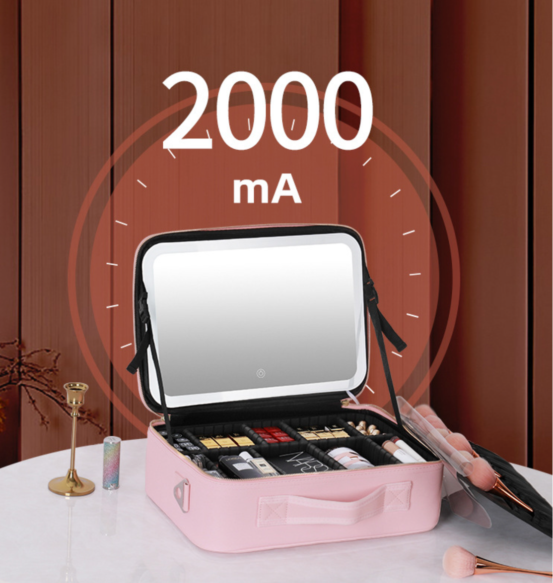 Didelė kosmetinė su LED veidrodžiu - Originalu-pigu