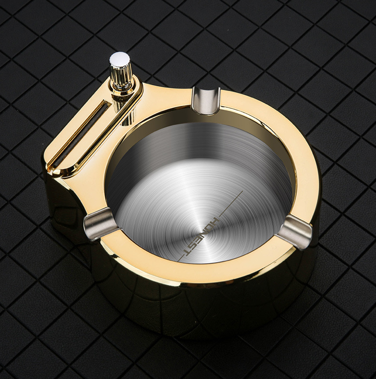 Metalinė peleninė su žiebtuvėliu - Originalu-pigu