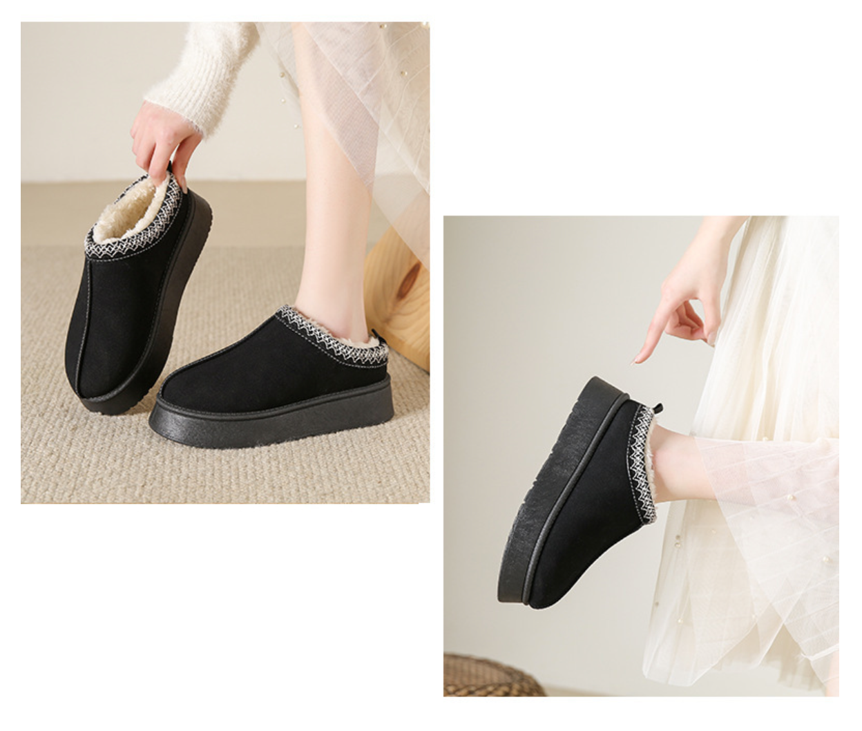 Moteriškos pliušiniai įsispiriami batai - Originalu-pigu