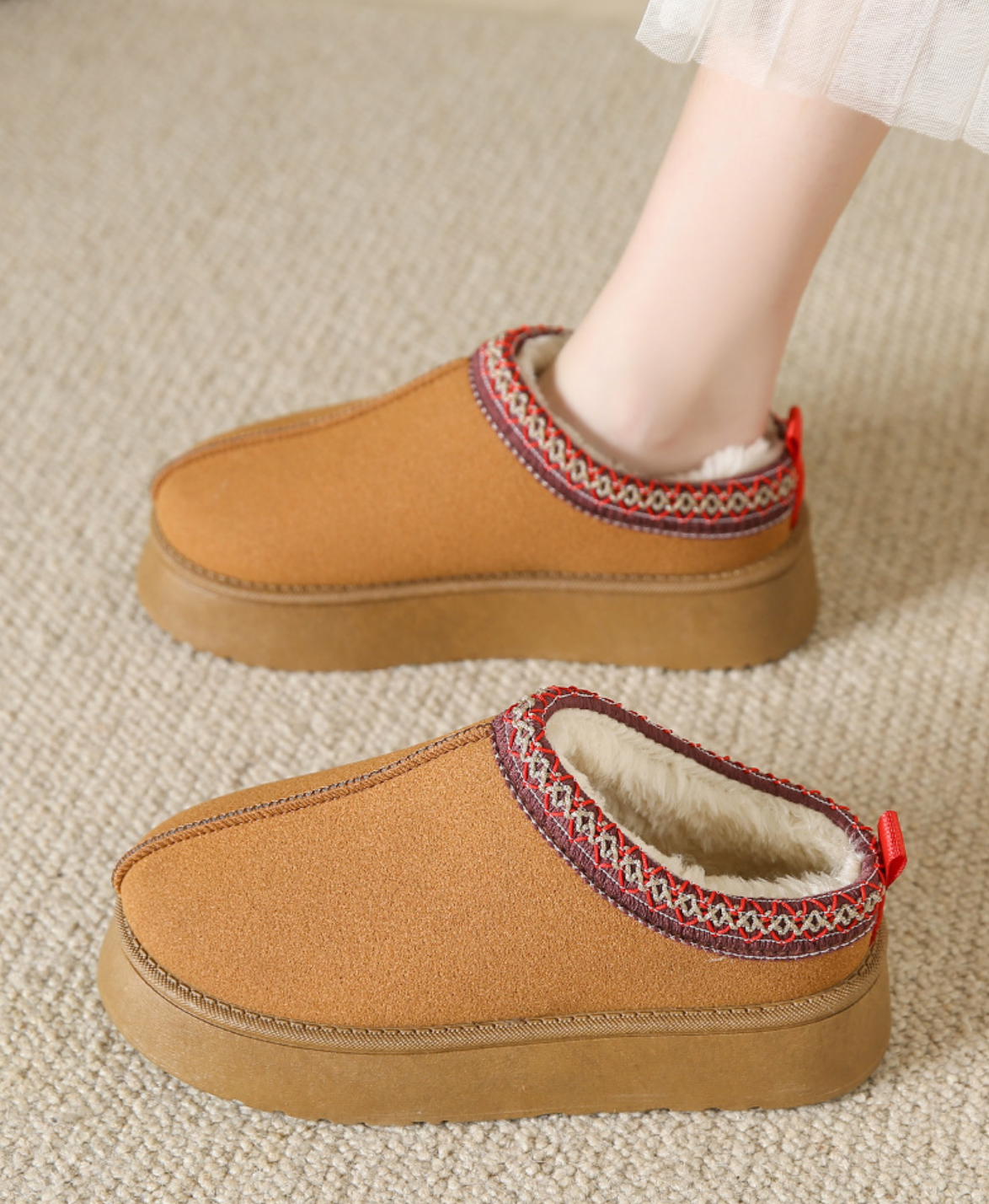 Moteriškos pliušiniai įsispiriami batai - Originalu-pigu