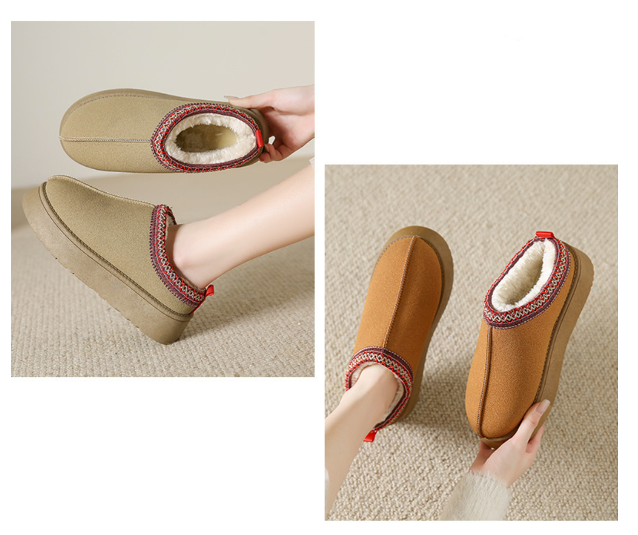 Moteriškos pliušiniai įsispiriami batai - Originalu-pigu