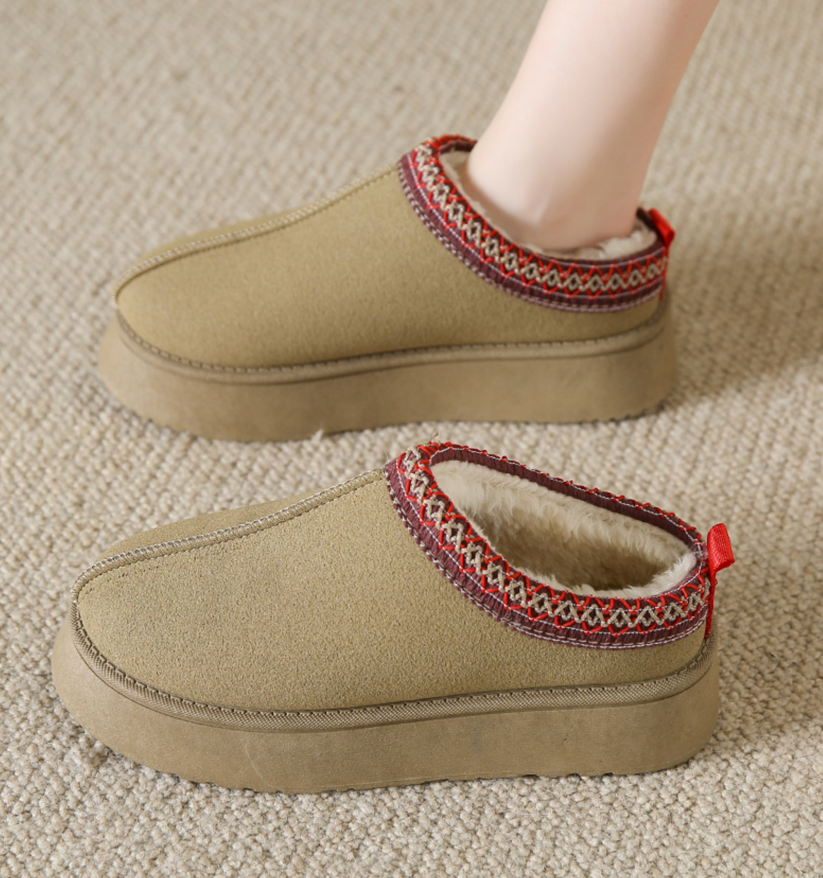 Moteriškos pliušiniai įsispiriami batai - Originalu-pigu