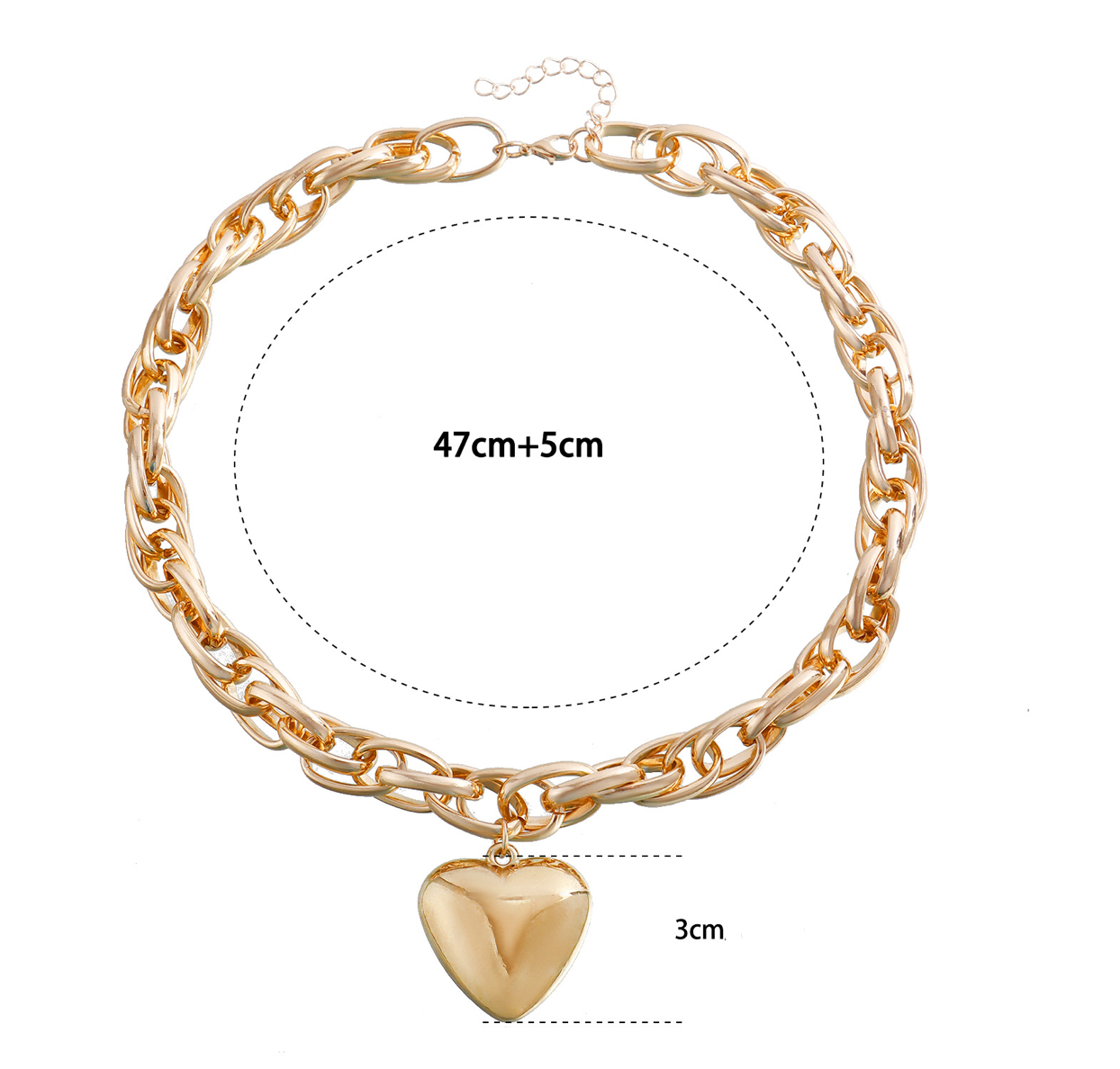 Grandinėlė su širdelės pakabuku - Originalu-pigu