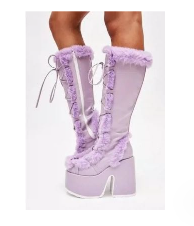 Ilgi moteriški batai su platforma - Originalu-pigu