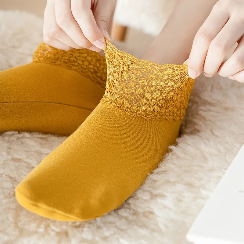 Šiltos nėriniuotos kojinės (3 poros) - Originalu-pigu