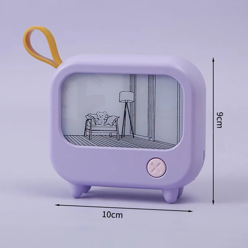 Retro televizoriaus naktinė švieselė - Originalu-pigu