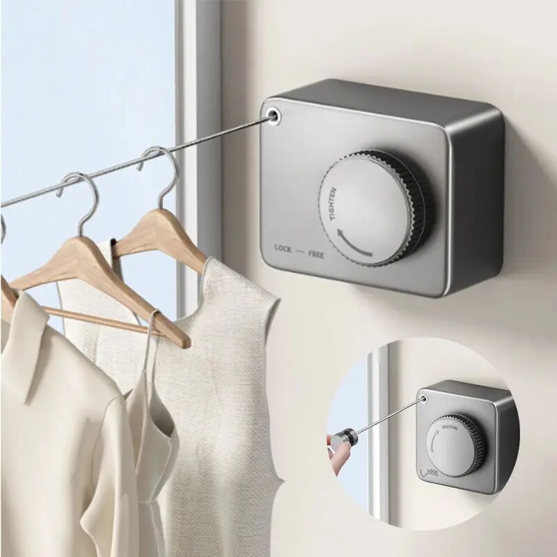 Sutraukiama skalbinių virvė