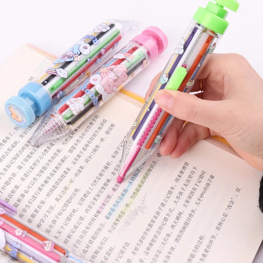 8 spalvų kreidelių rašiklis (3 vnt.) - Originalu-pigu