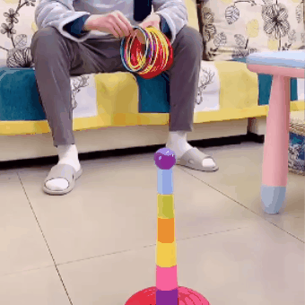 Spalvotų žiedų mėtymo žaidimas - Originalu-pigu