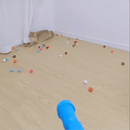 Pliušinių kamuoliukų žaislas katėms - Originalu-pigu