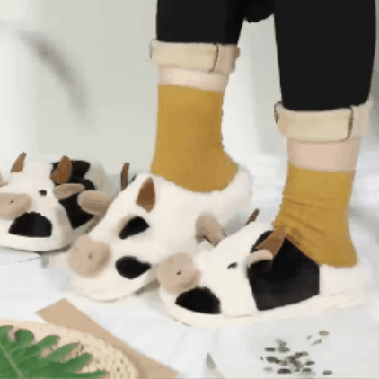 Moteriškos šlepetės su karvutėmis - Originalu-pigu