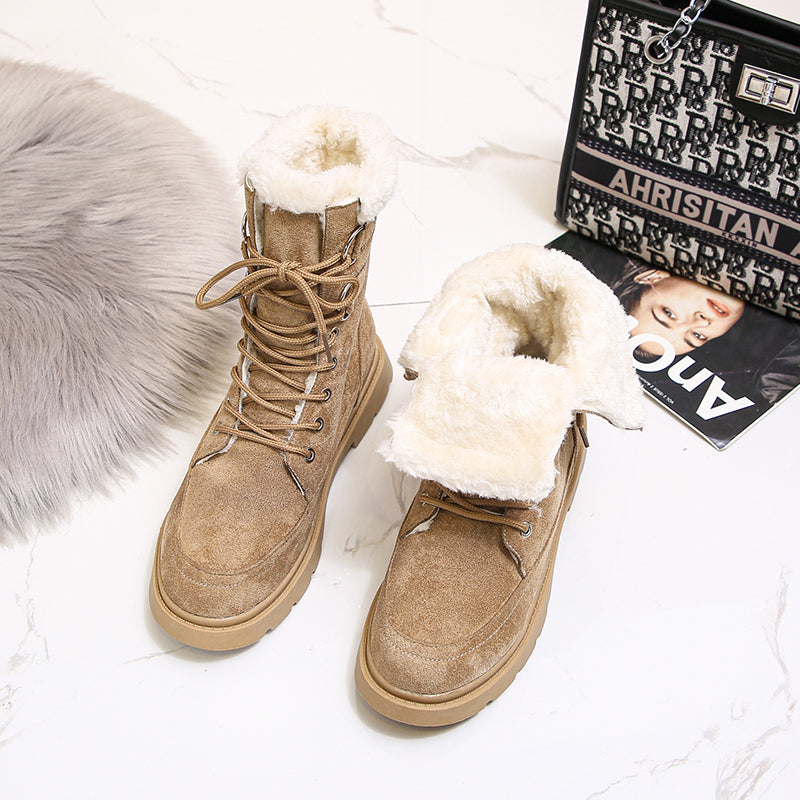 Moteriški žieminiai batai su kailiuku - Originalu-pigu