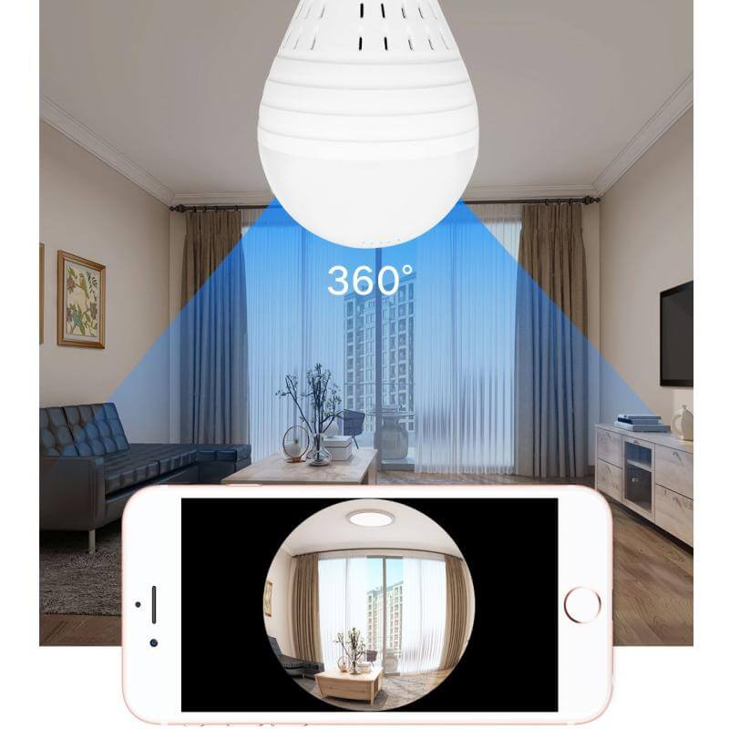 Panoraminė lemputės formos stebėjimo kamera - Originalu-pigu