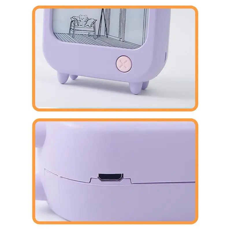 Retro televizoriaus naktinė švieselė - Originalu-pigu