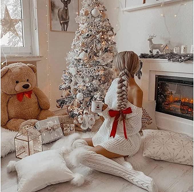 Šiltos moteriškos kojinės virš kelių - Originalu-pigu