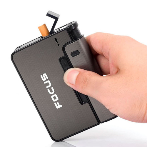 Cigarečių dėklas su žiebtuvėliu - Originalu-pigu