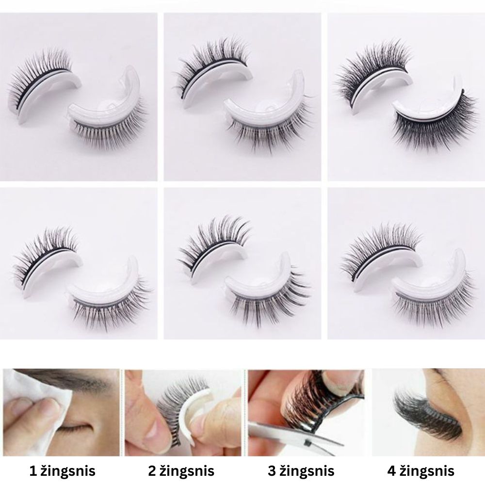 Daugkartinės priklijuojamos blakstienos (6vnt.) - Originalu-pigu