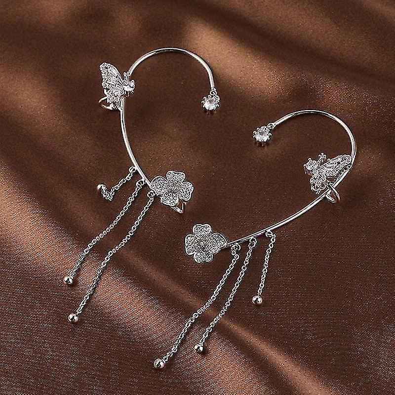 Drugelio formos zirkonio auskarai - Originalu-pigu