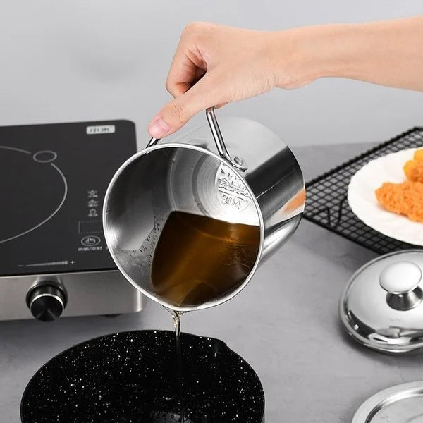 Nerūdijančio plieno indelis aliejui su sieteliu - Originalu-pigu