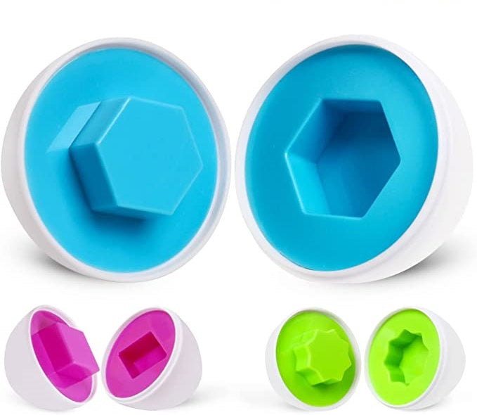 Lavinamasis geometrinių formų kiaušinių žaidimas vaikams - Originalu-pigu