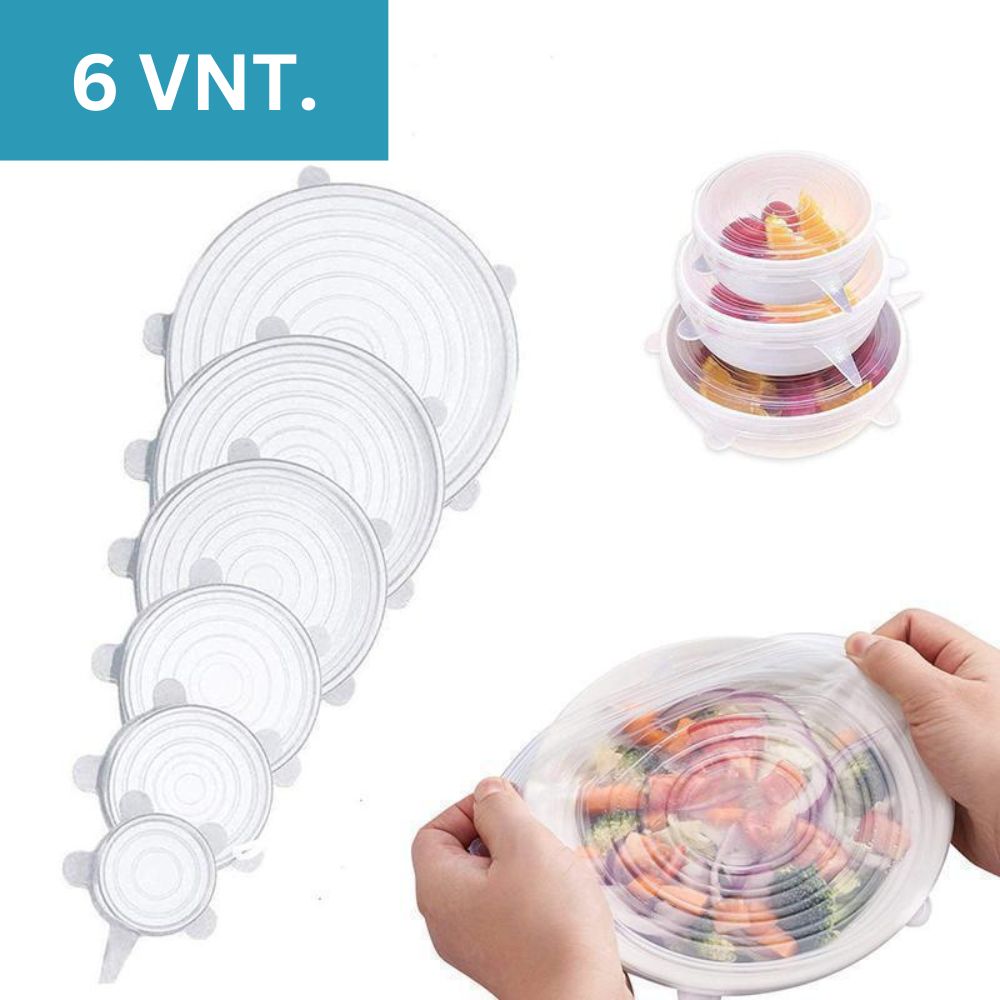 Tamprus silikoninis dangtelis (6 vnt.) - Originalu-pigu