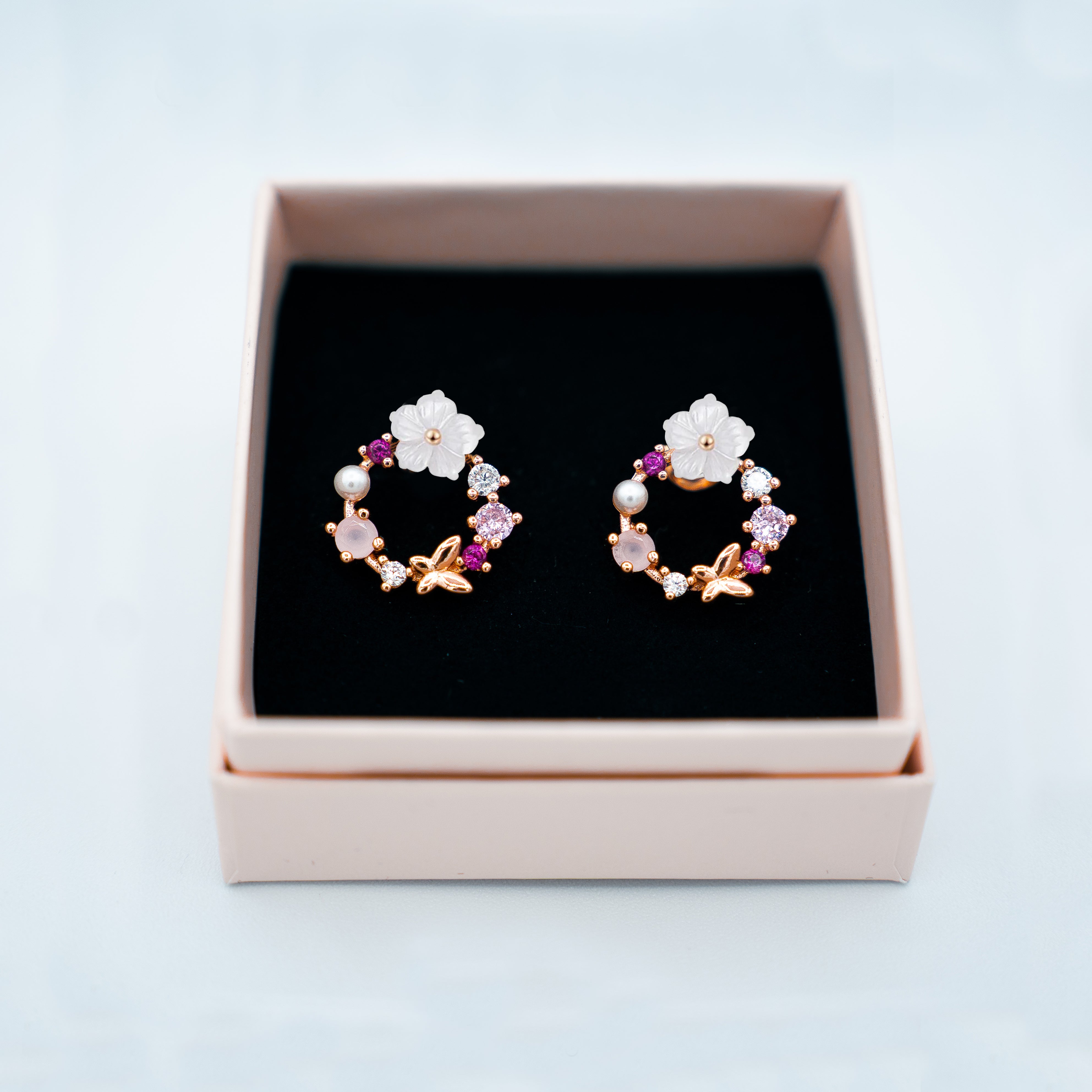 Gėlėti žibantys auskarai - Originalu-pigu