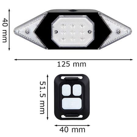 Belaidis posūkio signalas dviračiui - Originalu-pigu
