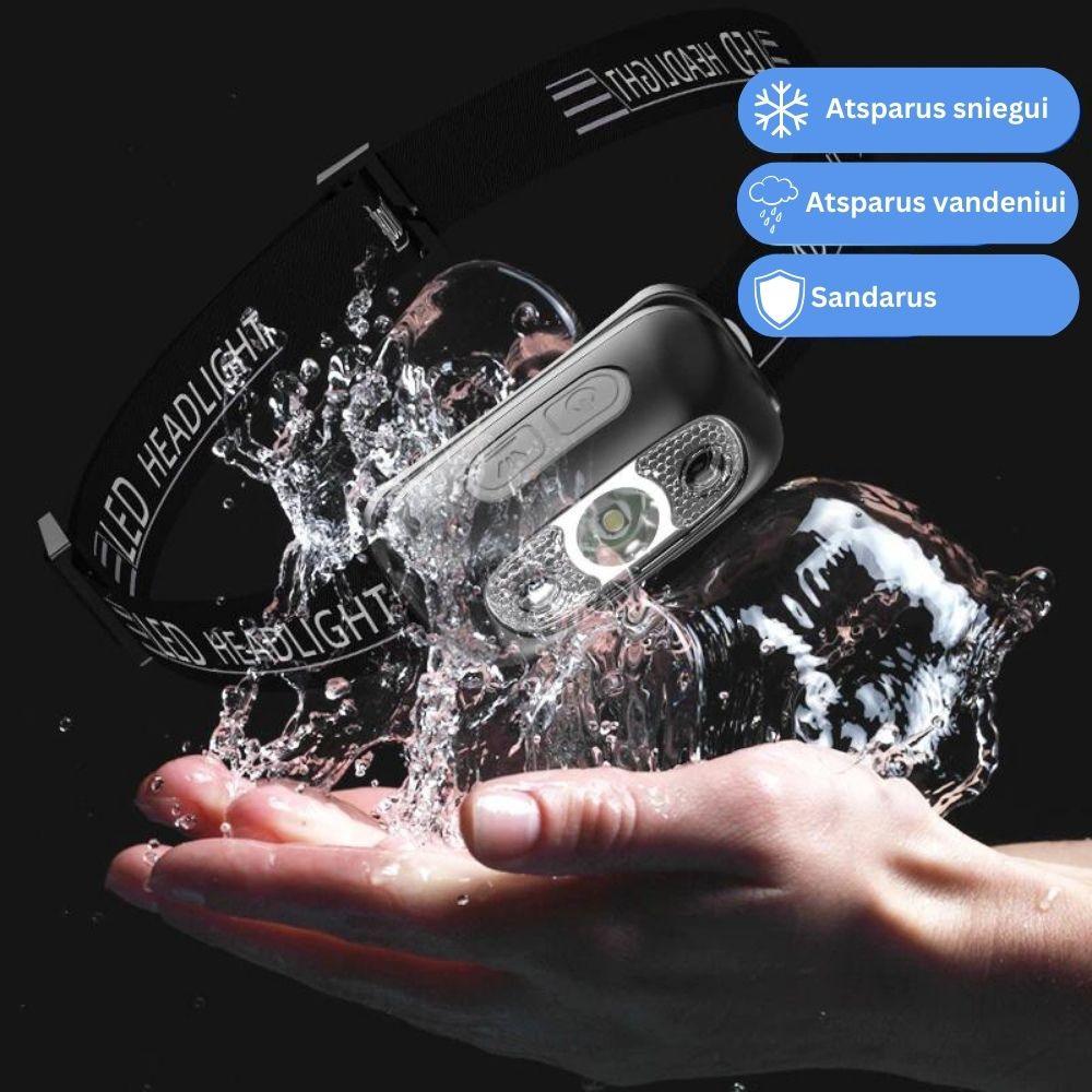 Jutiklinis LED prožektorius ant galvos - Originalu-pigu