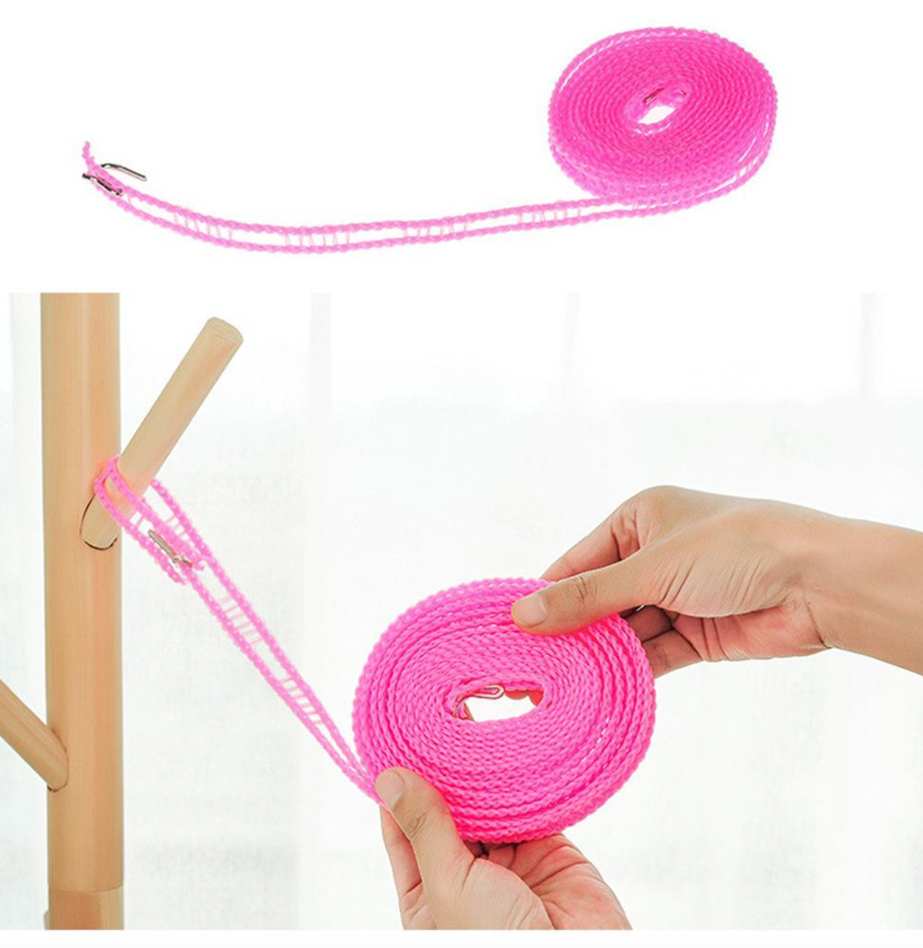 Vėjui atspari rūbų džiovinimo virvė (3 vnt.) - Originalu-pigu