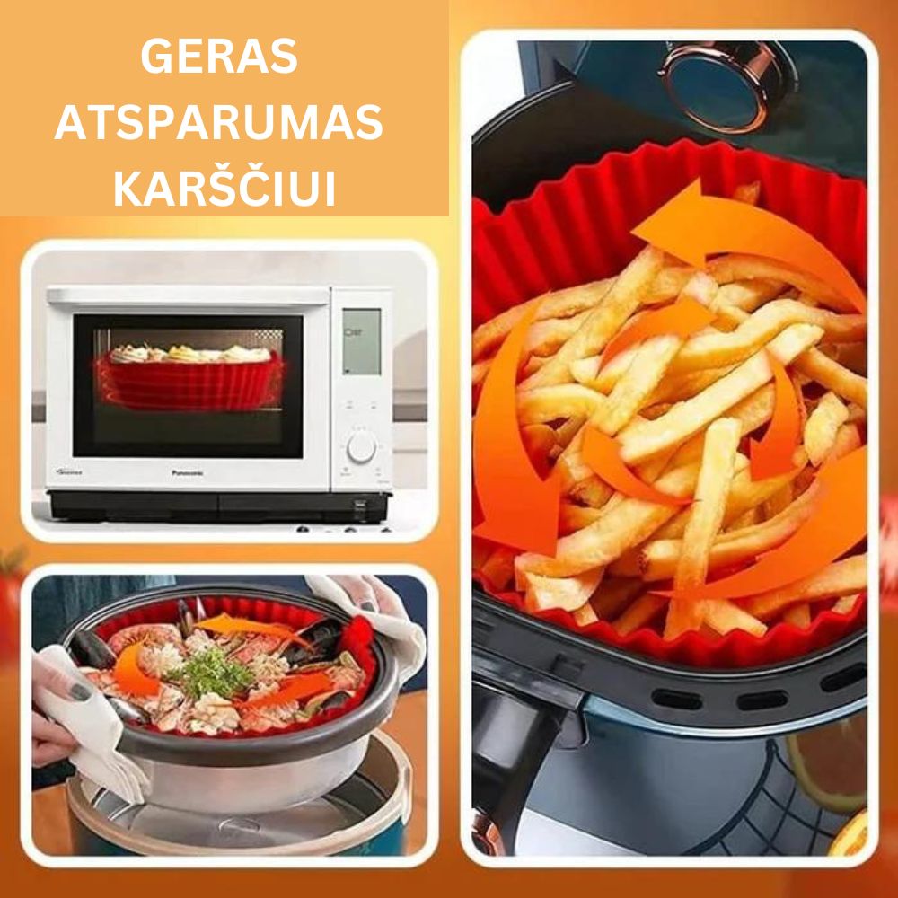 Oro gruzdintuvės silikoninis kepimo padėklas - Originalu-pigu