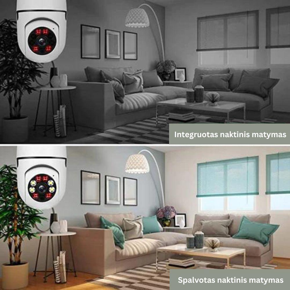 Lemputė su 360 laipsnių stebėjimo kamera - Originalu-pigu