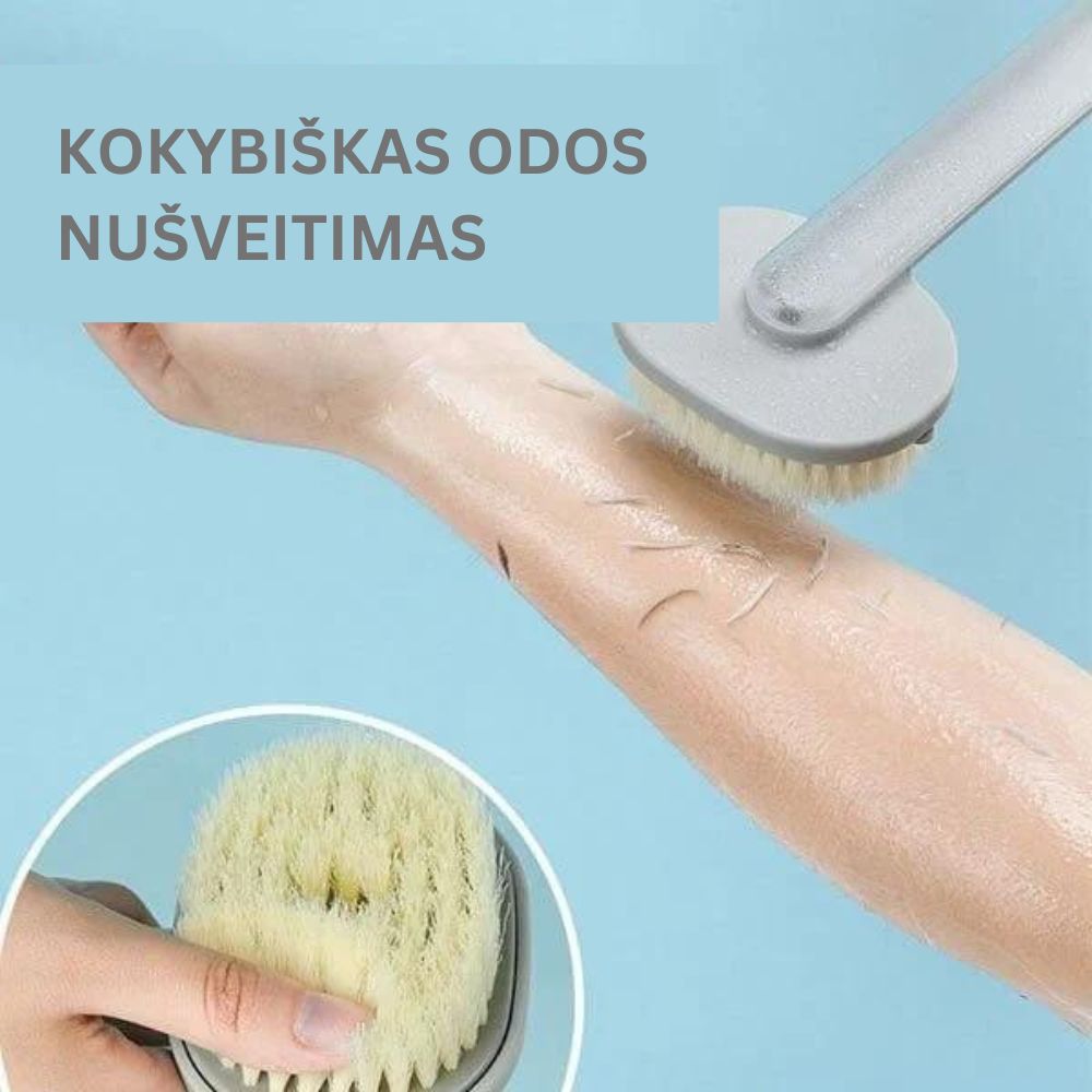 Masažuojantis vonios šepetys su ilga rankena - Originalu-pigu