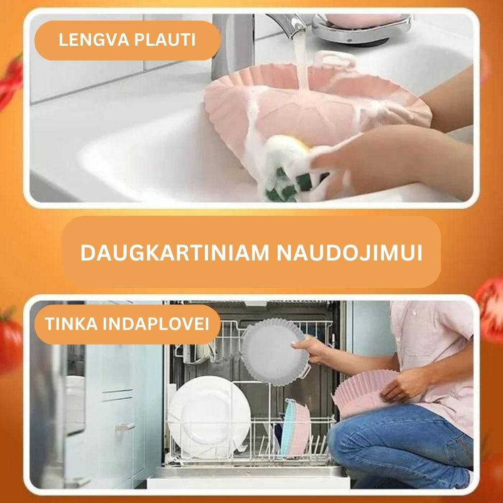 Oro gruzdintuvės silikoninis kepimo padėklas - Originalu-pigu