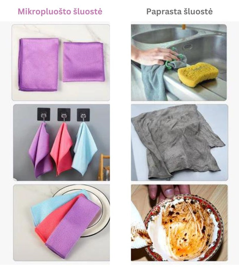 Mikropluošto šluostės (5 vnt.) - Originalu-pigu