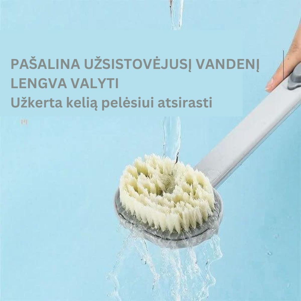 Masažuojantis vonios šepetys su ilga rankena - Originalu-pigu