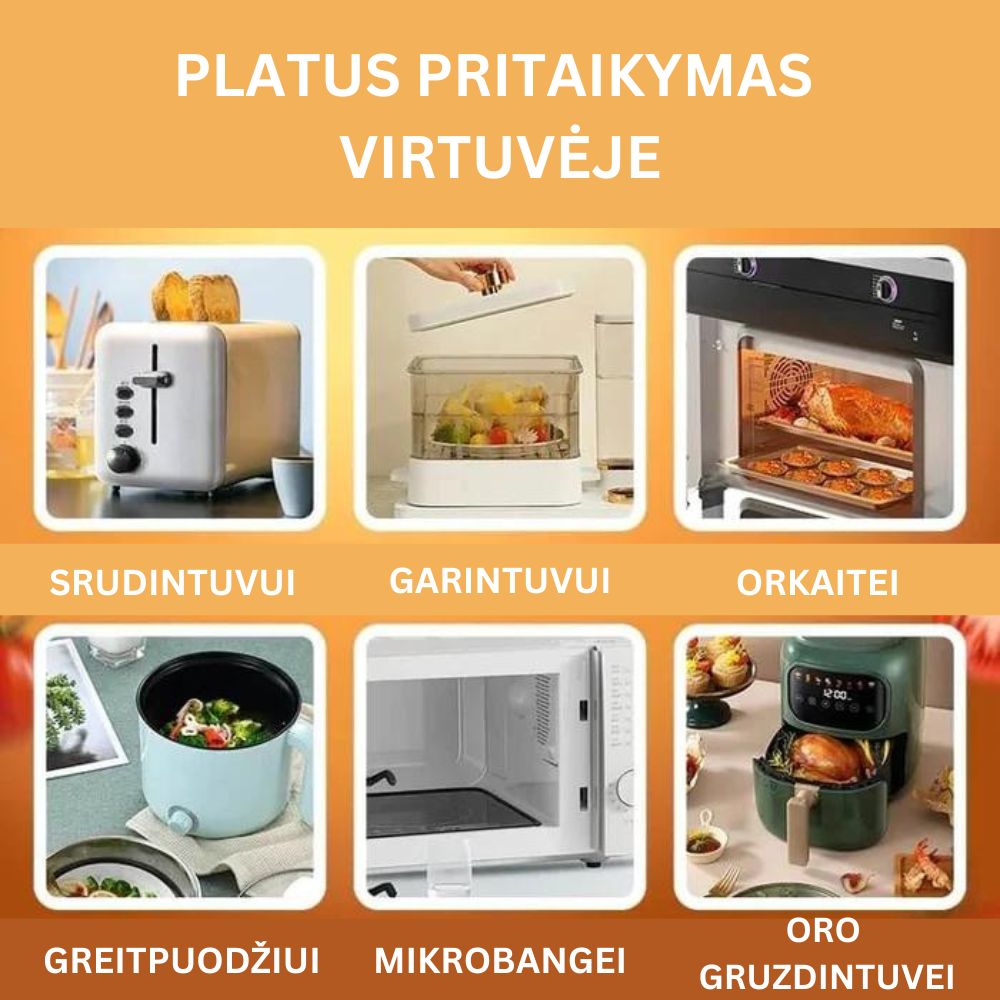 Oro gruzdintuvės silikoninis kepimo padėklas - Originalu-pigu