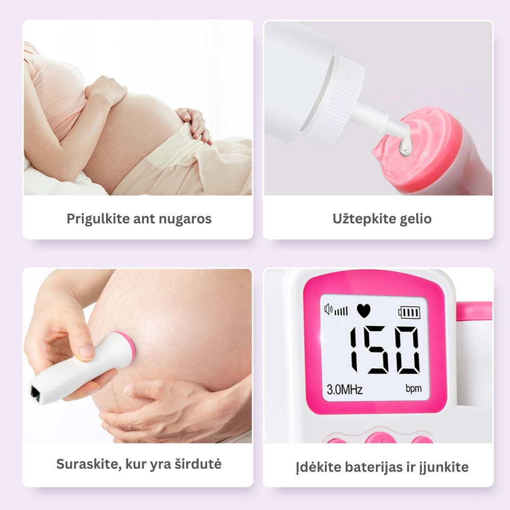 Kūdikio embriono širdies ritmo monitorius - Originalu-pigu