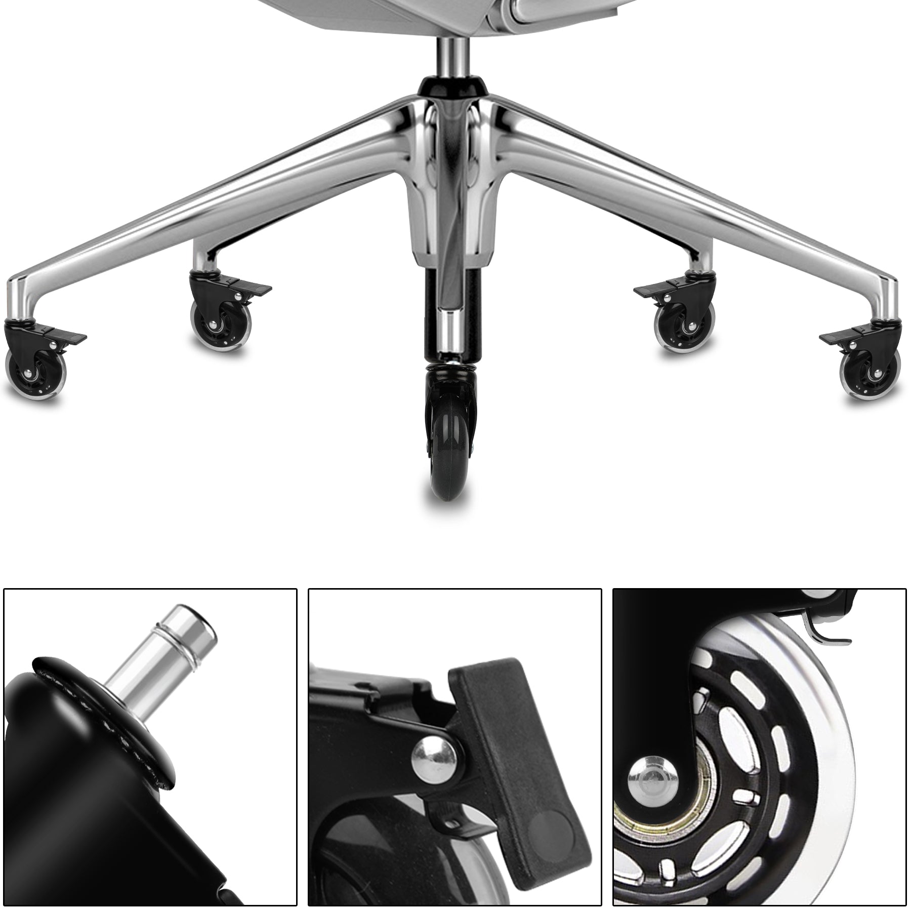 Biuro kėdžių ratukai (5 vnt.) - Originalu-pigu