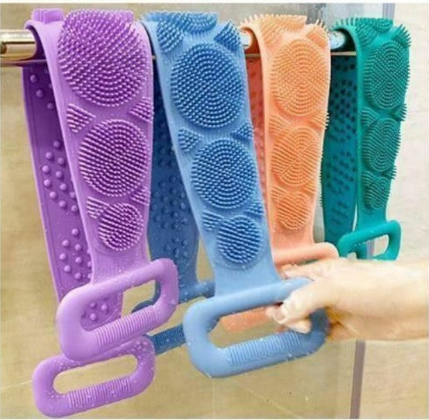 Ilga silikoninė dušo kempinė-rankšluostis