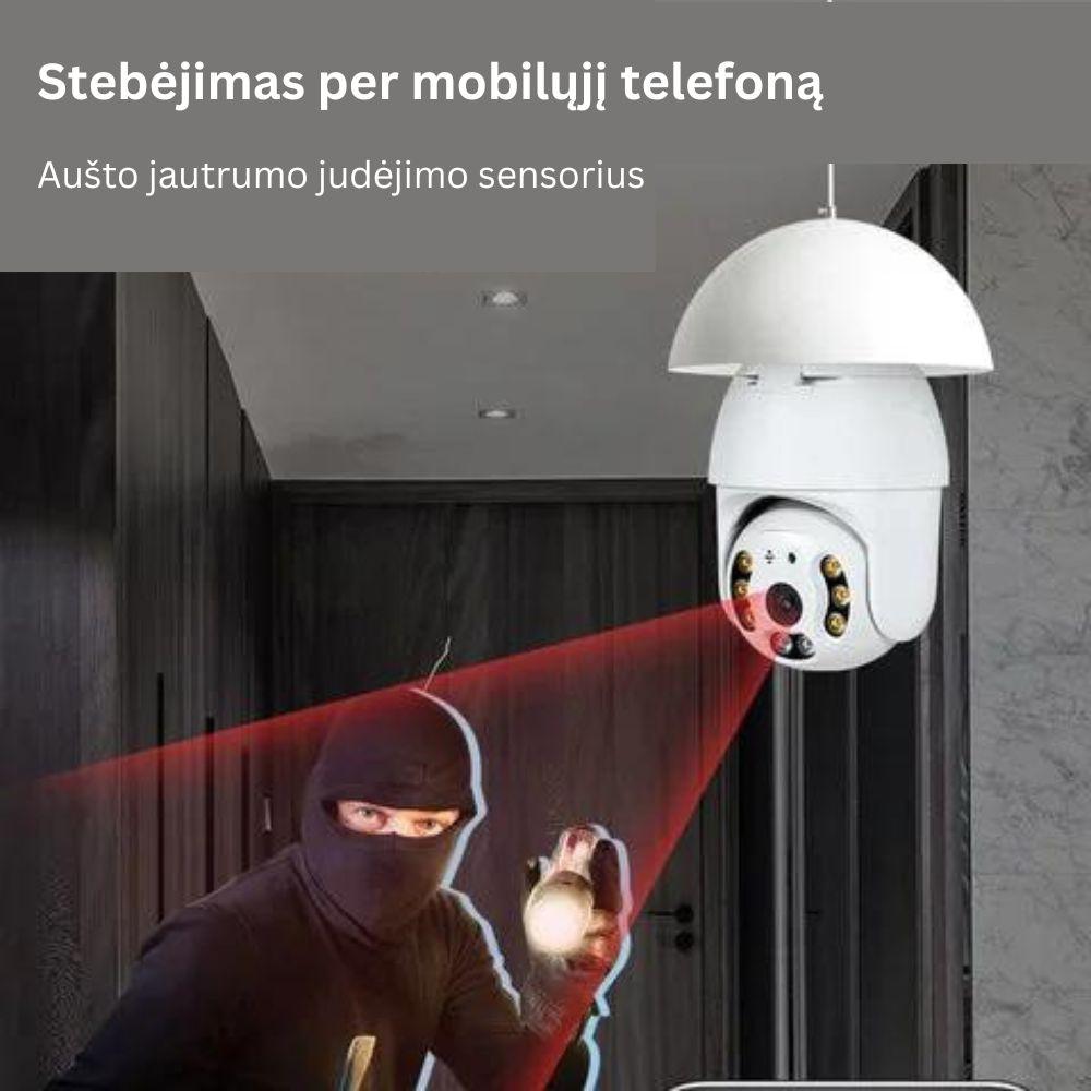 Lemputė su 360 laipsnių stebėjimo kamera - Originalu-pigu