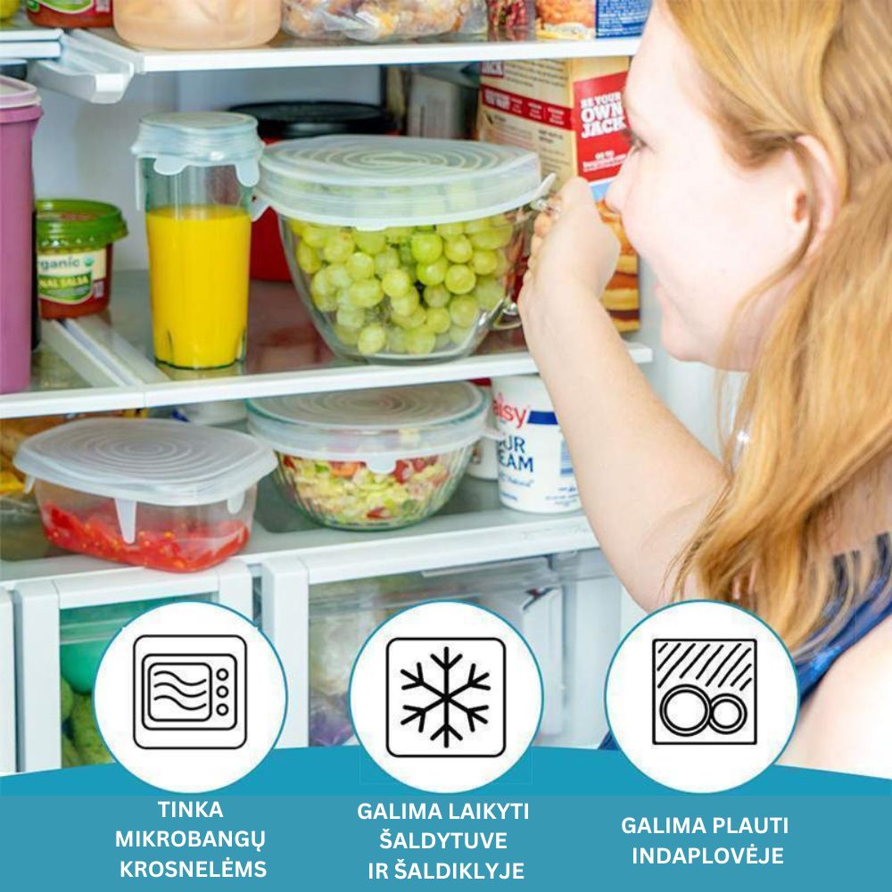 Tamprus silikoninis dangtelis (6 vnt.) - Originalu-pigu