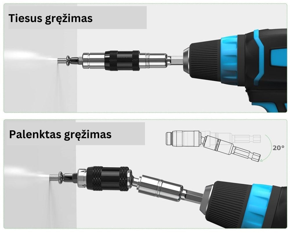 Magnetinis sukamasis grąžto laikiklis (2vnt) - Originalu-pigu