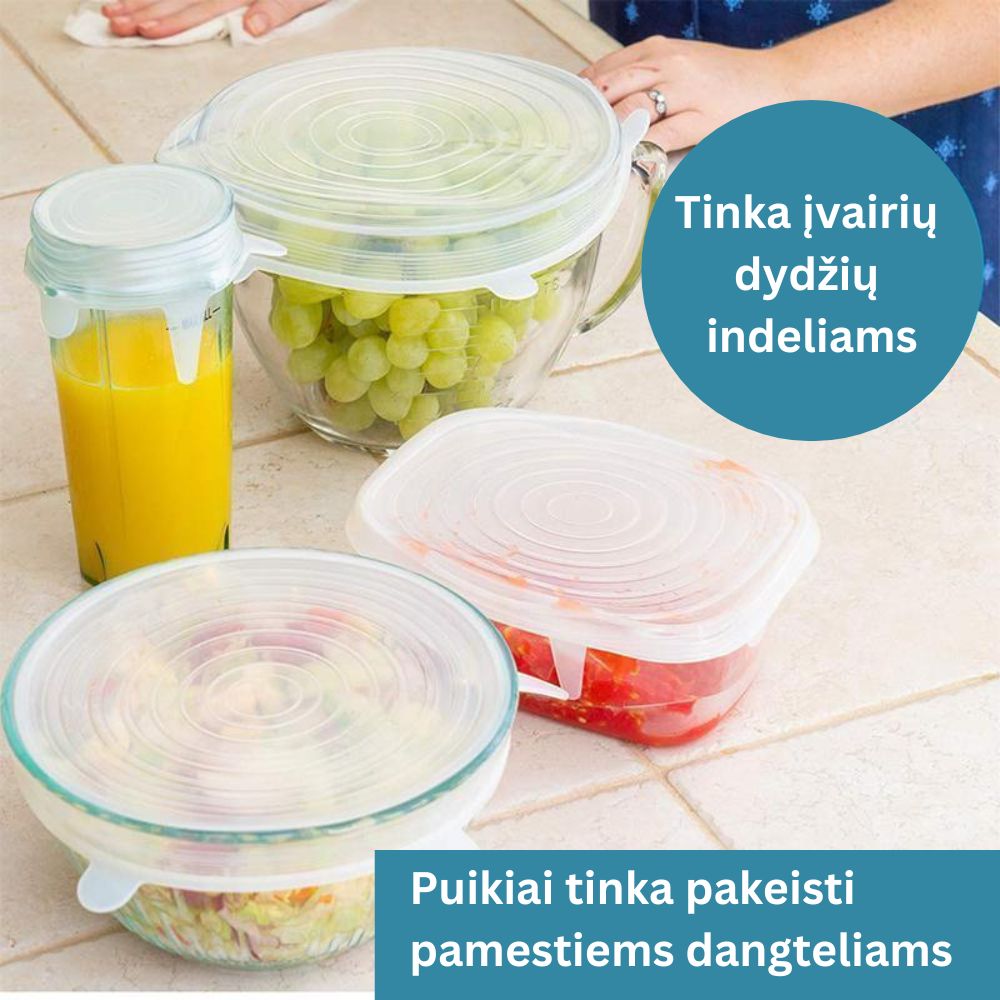 Tamprus silikoninis dangtelis (6 vnt.) - Originalu-pigu
