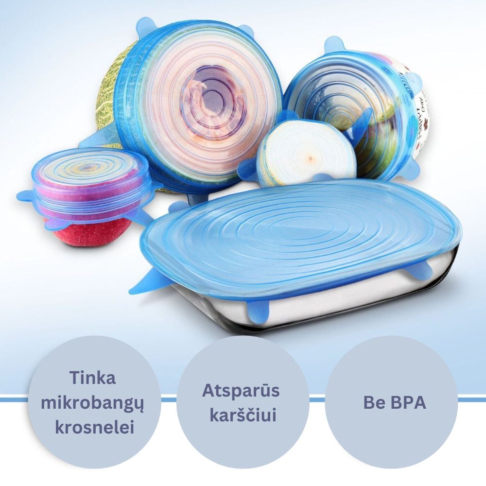 Tamprus silikoninis dangtelis (6 vnt.) - Originalu-pigu