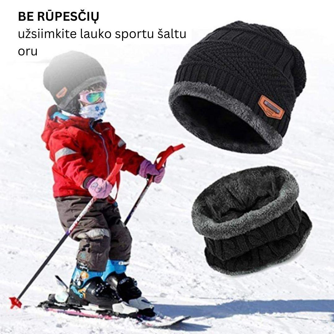 Žieminė beanie kepurė ir šalikas - Originalu-pigu