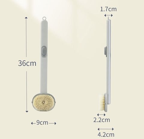 Masažuojantis vonios šepetys su ilga rankena - Originalu-pigu