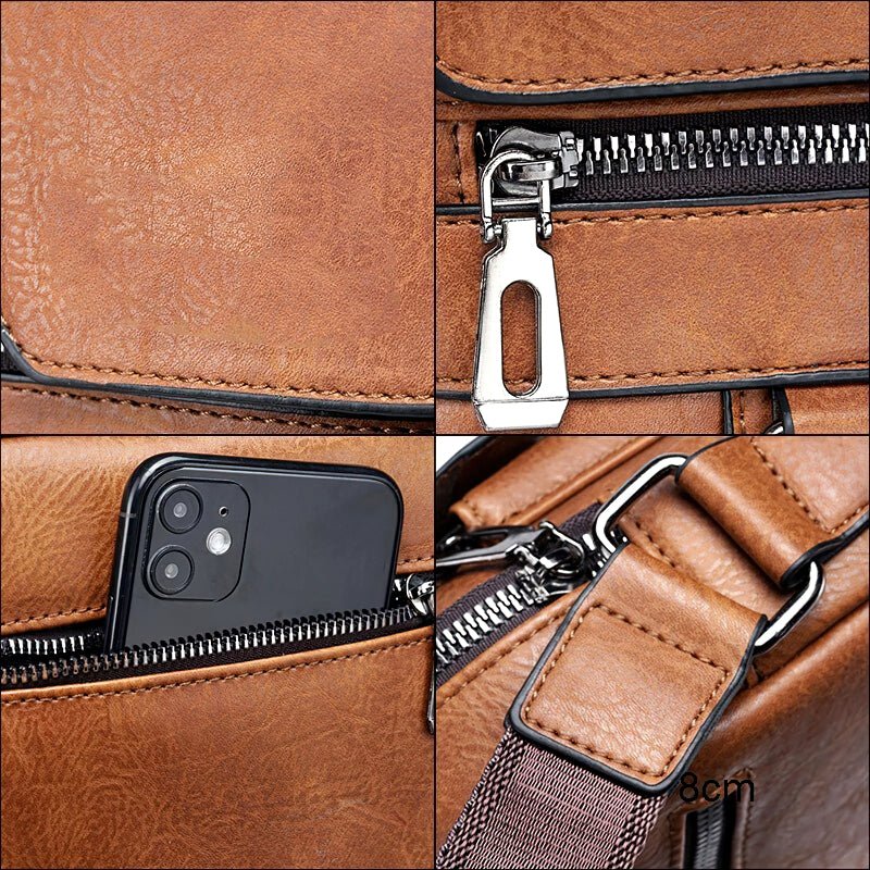 Vyriškas odinis krepšys per petį - Originalu-pigu