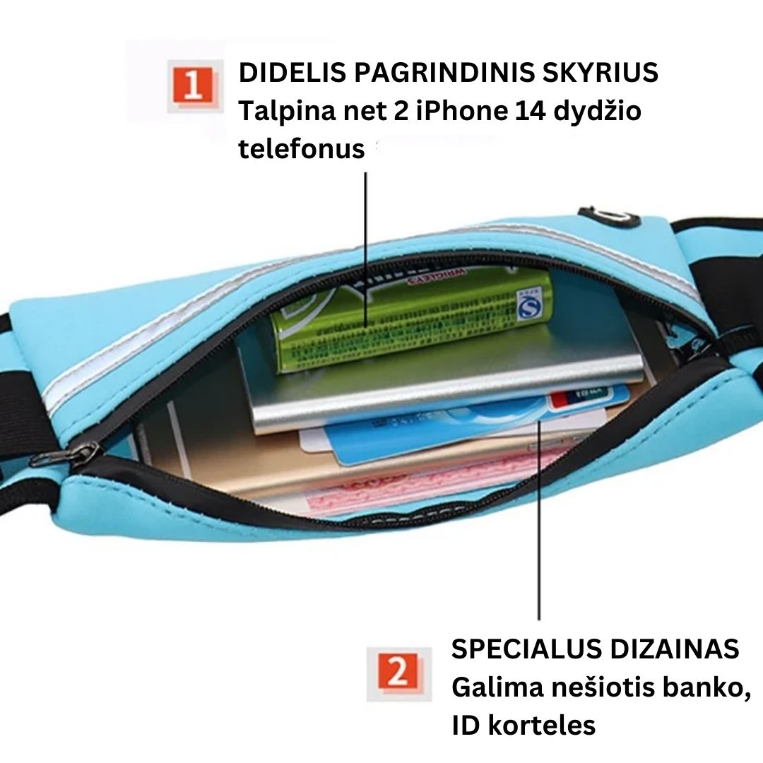 Neperšlampama rankinė-diržas su butelio laikikliu - Originalu-pigu